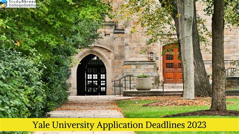 yale deadlines
