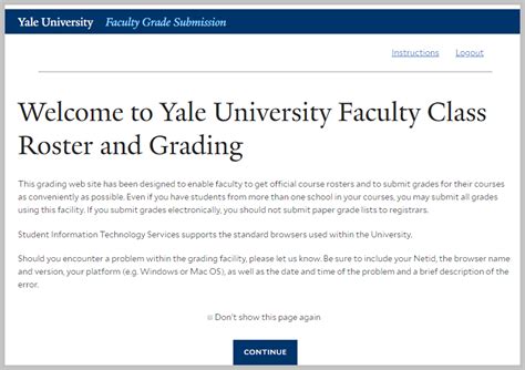 yale faculty grade submission