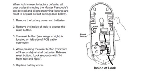 Yale Lock Factory Code