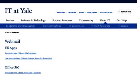 yale webmail