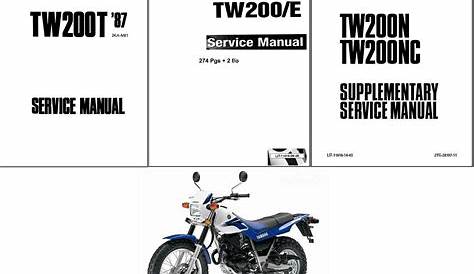 19872014 Yamaha TW200 Service Repair Manual on a CD TW 200 For Sale