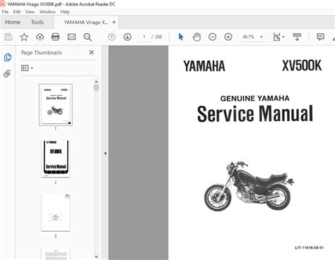 yamaha virago 500 manual