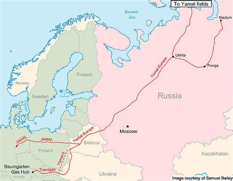 yamal europe pipeline map
