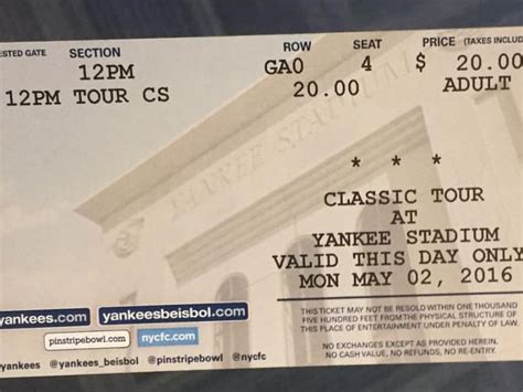 yankee stadium classic tour tickets