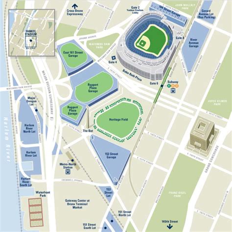 yankee stadium premium parking map