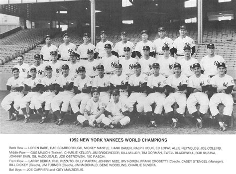 yankees roster 1952