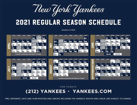 yankees season schedule 2021