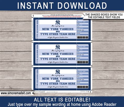 yankees ticket gift card