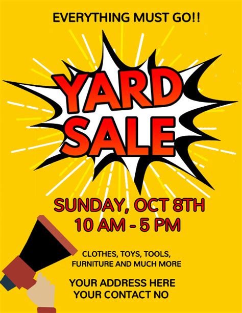 Yard Sale Flyer Samples