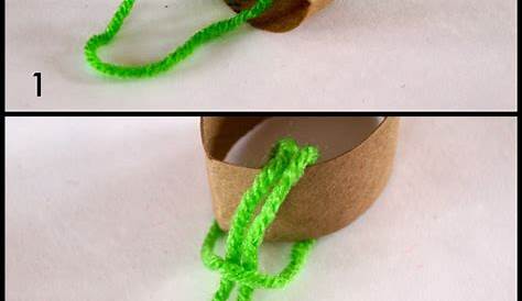 Yarn Hat Ornament made with Recycled Toilet Paper Rolls Craft Tutorial