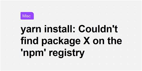 Yarn Downgrade Package