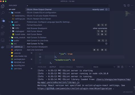 Yarn Eslint Vscode
