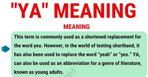 yaya meaning in english