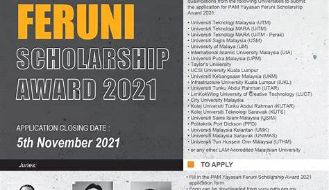 PAM-Yayasan Feruni Scholarship Award 2021 - Pertubuhan Akitek Malaysia