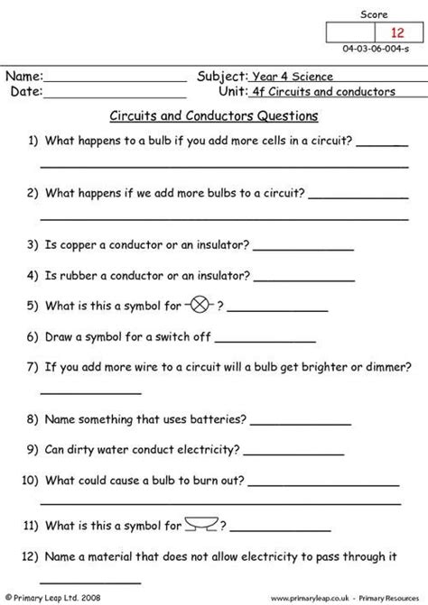 Year 8 Science Worksheets Printable