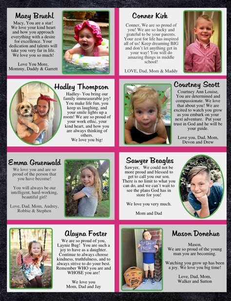 Year Book Dedication Ideas