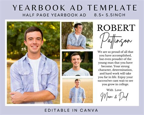 Yearbook Recognition Ads Examples