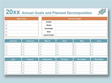 Yearly Goals Template Excel