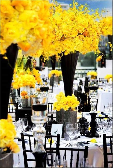 282 best images about Black & yellow weddings/reception on Pinterest
