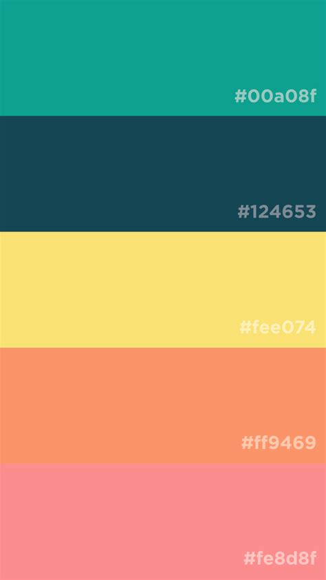 Teal, Yellow & Coral Color Scheme » Blue »