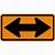 yellow arrow driving sign