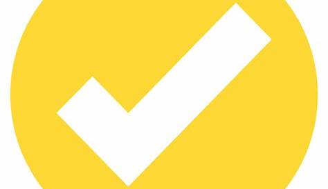 Yellow check mark icon - Transparent PNG & SVG vector file