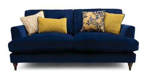 New Yellow Cushions On Blue Sofa Update Now