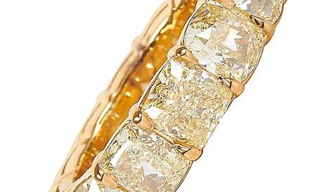 Yellow Diamond Eternity Ring In 18k Gold 1 Ct Tw Blue Nile
