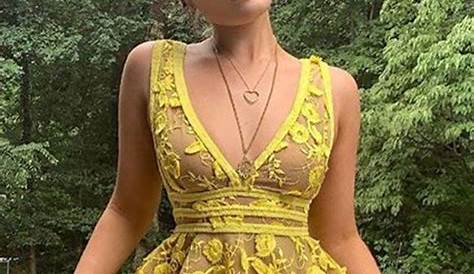 Yellow Hoco Dresses Dress Halter Dress