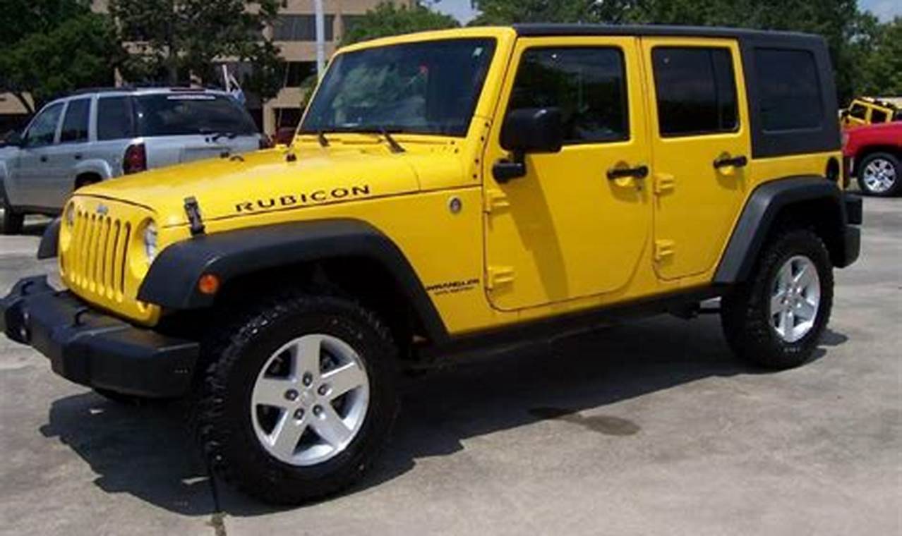 yellow jeep unlimited for sale 2011