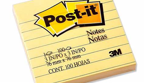 Post It Notes 3M Lined Yellow 76 x 76 MM 100 Sheets – School Depot NZ