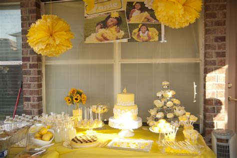 Yellow & White Birthday Party Ideas Photo 9 of 15 Catch My Party