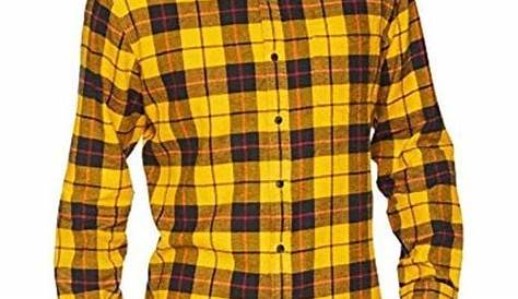 Yellow Plaid Shirt Outfit Men s Long Sleeve Flannel s 5xl Buffalo
