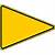 yellow road signs right facing triangle meaning