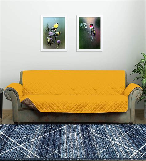 Incredible Yellow Sofa Cover 3 Seater For Small Space