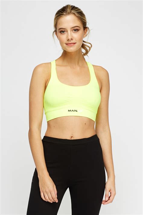 Victoria's Secret VSX sports bra Yellow accented with black and grey