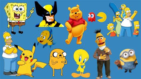 yellow and blue cartoon character