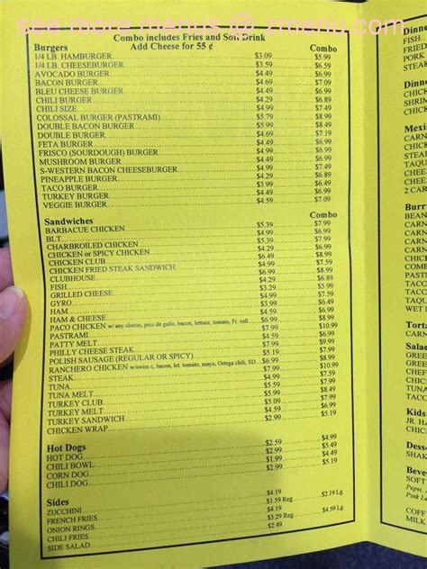 Yellow Basket Menu Carson Ca