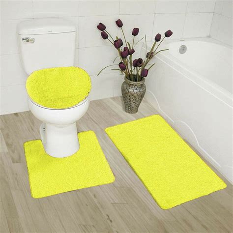 +26 Yellow Bathroom Rug Set References