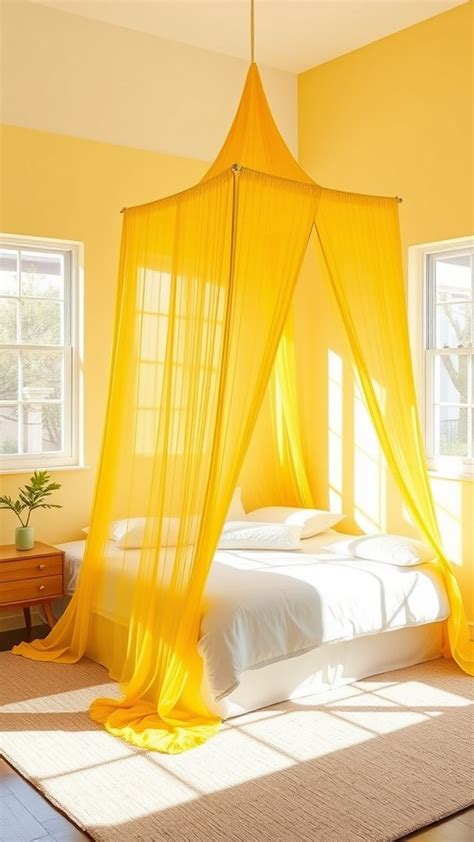 Yellow Bed Canopy