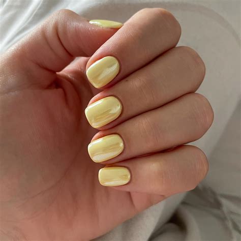 Yellow Chrome Nails