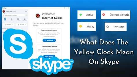 Yellow Clock On Skype