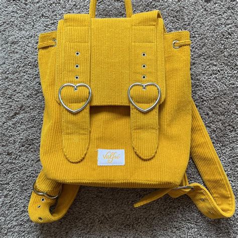 Yellow Corduroy Backpack