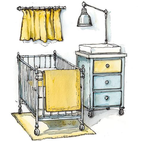 Yellow Crib With Changing Table