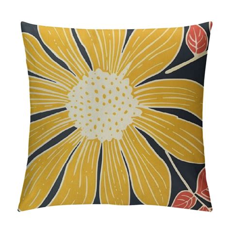 Yellow Daisy Throw Pillows