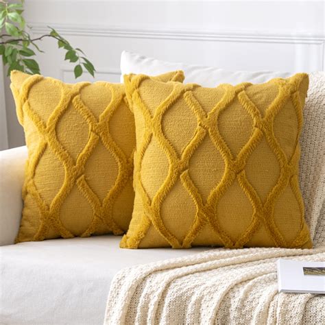 Yellow Decorative Bed Pillows