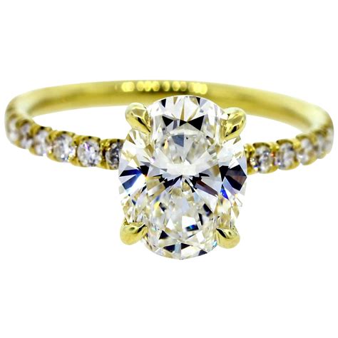 yellow diamond pave engagement rings