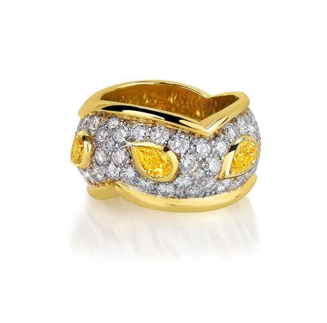 Yellow Diamond Statement Ring