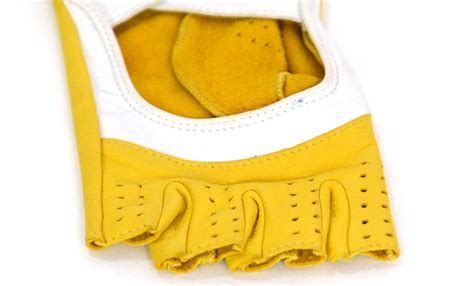 Yellow Fingerless Driving Gloves