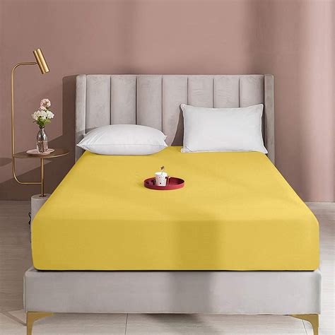 yellow fitted sheet king size